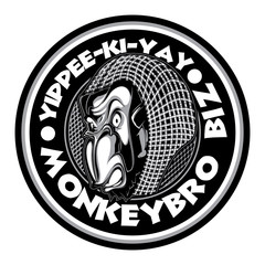 Circular Logo Black & White Monkey Biz