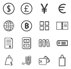 E-commerce icons set