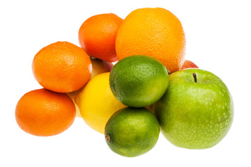 fruits isolated on white background