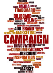 Obraz premium Campaign, word cloud concept 3