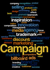Campaign, word cloud concept 4