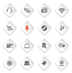 Communication icons set