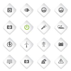 Electricity simply icons