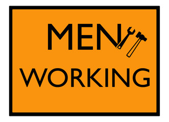 Men working sign