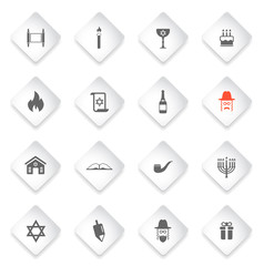 Hanukkah simply icons