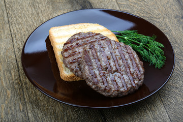 Grilled burger cutlet