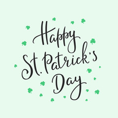 Happy St Patricks day lettering