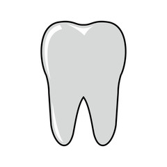 Tooth cartoon icon isolated on white background