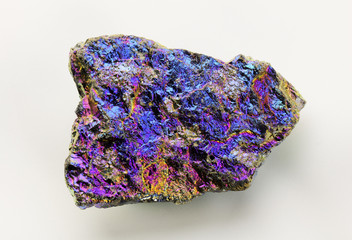 Iridescent multicolored Peacock ore mineral