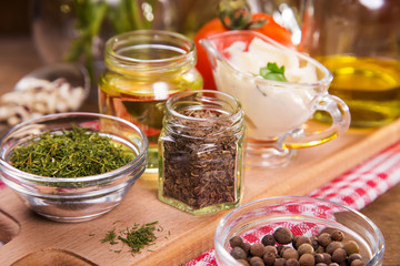 food ingredients in studio