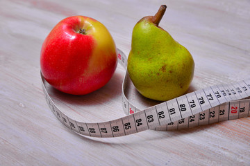 Abnehmen Apfel Birne Tee Maßband