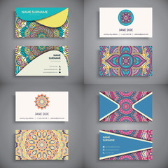 Business card. Vintage decorative elements.