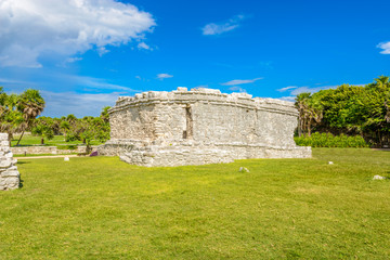 Fototapeta na wymiar Mayan Ruins of Tulum. Tulum Archaeological Site. Mexico.