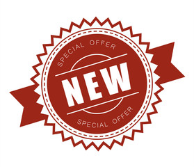 discount special offer stamp sticker selling new red