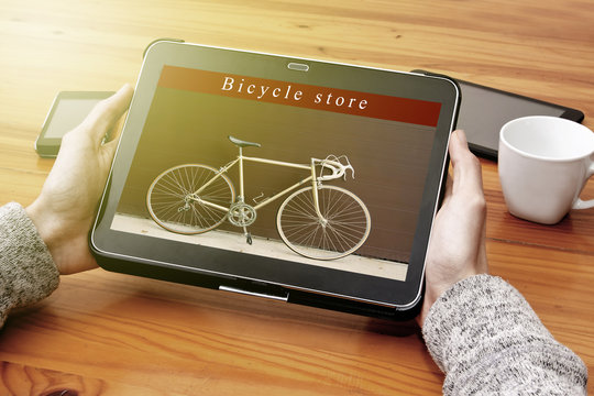 Bike Shop Online Digital Tablet