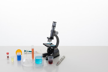Microscope isolated on white background, isolated