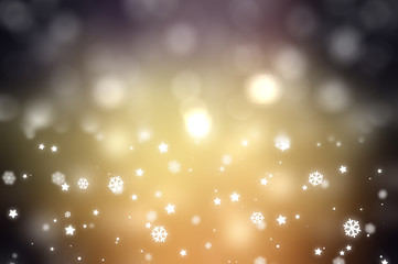 Christmas gold background. The winter background