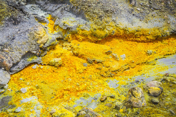 Dampf und Schwefel auf White Island Neuseeland