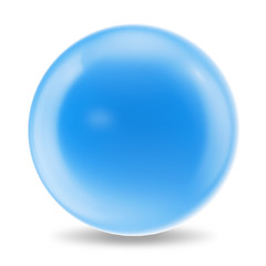 Blue metal sphere