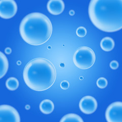 Abstract blue molecules, atoms design.