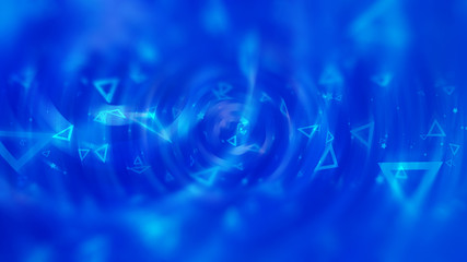 Blue abstract background holidays lights in motion blur image
