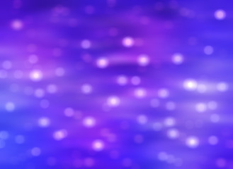 Bokeh light, shimmering blur spot lights on violet abstract 