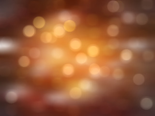 Fototapeta premium Światło bokeh, połyskujące rozmycie świateł punktowych na pomarańczowym abstrakcie