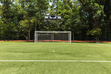 Fototapeta premium Green soccer field