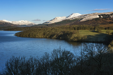 Fototapeta na wymiar High view of Loch Lomond in Scotland
