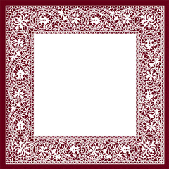 Lace. Square Frame.