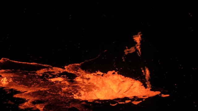 Lava bubbles of Volcano Erta Ale, Ethiopia