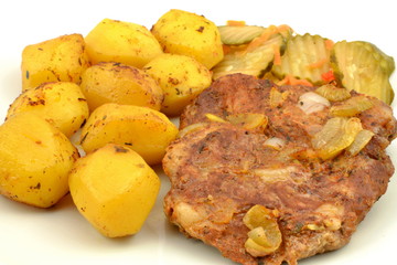 pieczone ziemniaki z karkówką