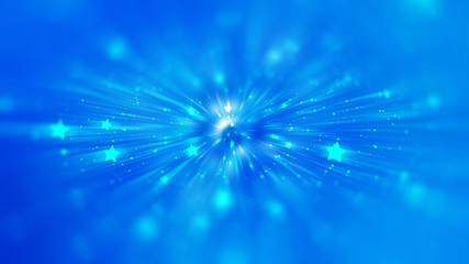 abstract blue background. explosion star.