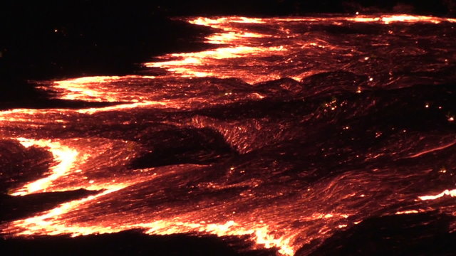 Lava flow of Volcano Erta Ale, Ethiopia