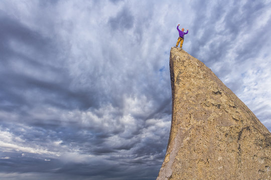 Climber on the edge.