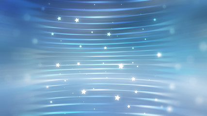 Abstract background. blue background with waves and stars