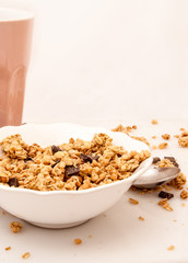 Crunchy muesli for breakfast.