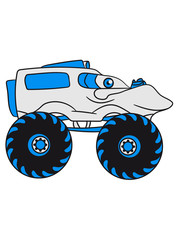 cool monster truck comic eyes face cartoon cars © Style-o-Mat-Design