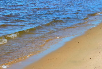 waves on sand