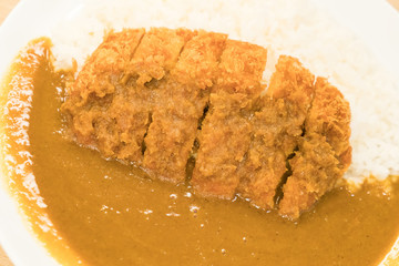 curry rice with fried pork