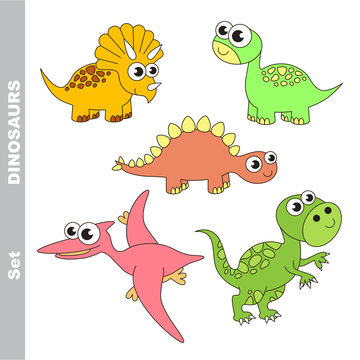 Dino set colorful.