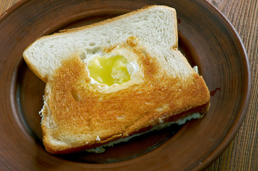 Egg in the basket  close up