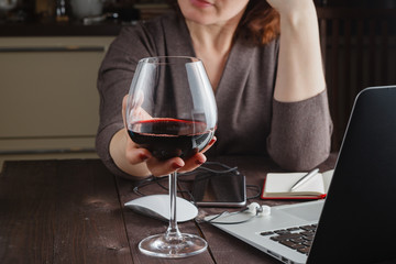 woman working from home on a laptop