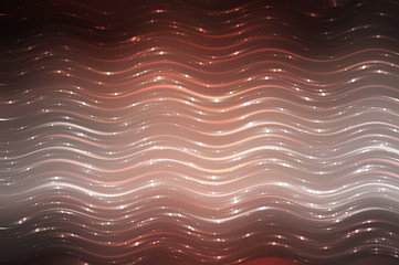 abstract background. orange background with waves and stars
