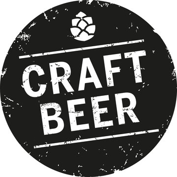 runder Button Zerkratzt Craft Beer