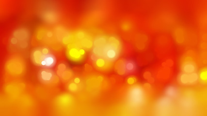 Bokeh light, shimmering blur spot lights on orange abstract 
