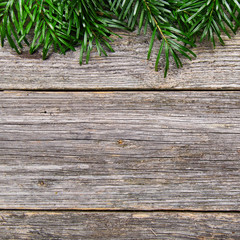 Old wood background with fir frame
