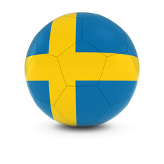 Sweden Football - Swedish Flag on Soccer Ball