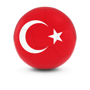 Turkey Football - Turkish Flag on Soccer Ball