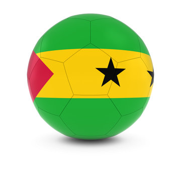 Sao Tome and Principe Football - Sao Tomean Flag on Soccer Ball